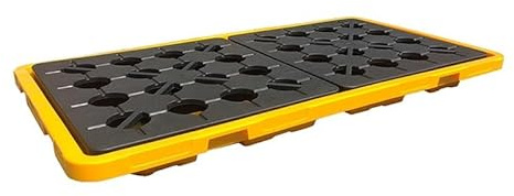 XBTGS Plataforma modular de contención de derrames, bandeja de rejilla apilable, paleta de capacidad de tambor de aceite con drenaje, solución de seguridad industrial para garaje de fábrica y cocina