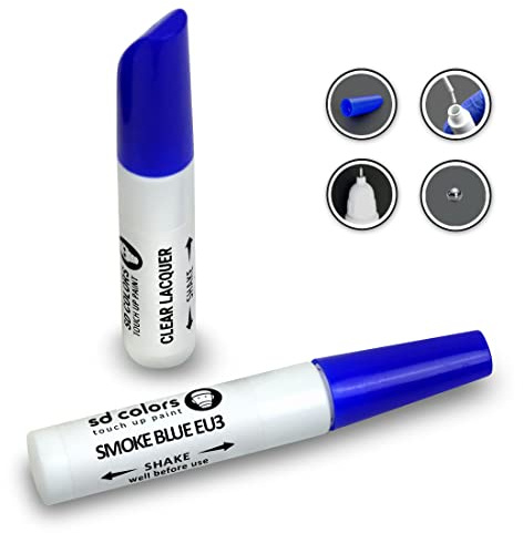 SD COLORS 12 ml Vernice Ritocco con Pennello - Smoke Blue (EU3) - Compatibile con KIA - Riparazione di Graffi, Scheggiature e Verniciatura
