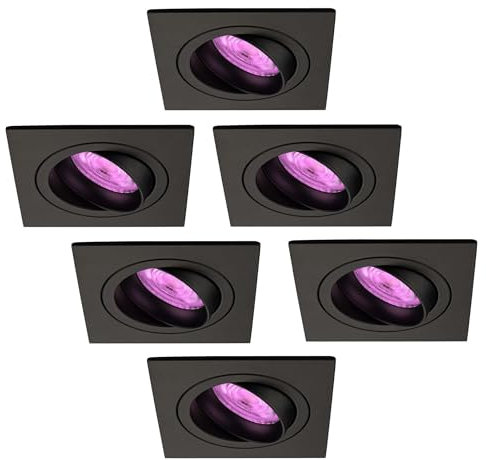 Ledvion - 6X LED Einbauspots Sevilla, Dimmbare, 3W, 6500K, Ø92 mm, Weiß, 2 Jahre Garantie