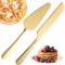 Juego de Cuchillo y Servidor para Pastel de Bodas de Oro, Servidor Profesional de Pastel de Acero Inoxidable para Cocina Fiestas Diarias Bodas
