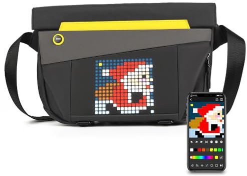 Divoom Unisex Pixoo Slingbag-v Umhängetasche, Schwarz