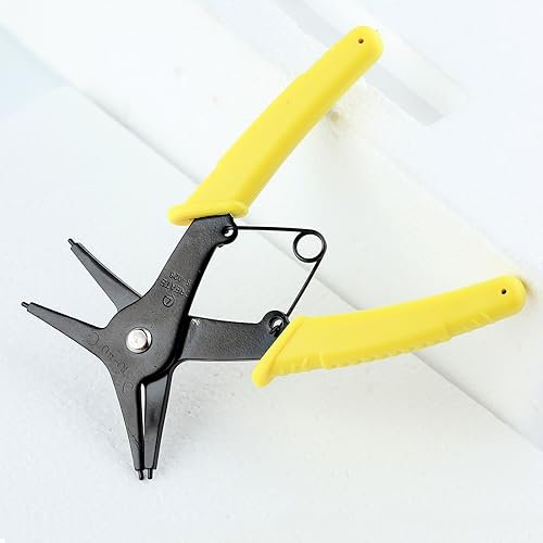 LEONTOOL 2 in 1 Snap Ring Pliers Internal External Circlip Pliers Straight Lock Ring Pliers for Ring Remover Retaining, Dual-Purpose Retaining Ring Plier C-Clip Plier for 10mm-40mm Diameter Snap Ring