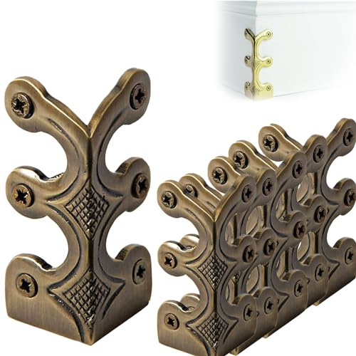 Skiffers Baseboard Corner Protectors, Solid Brass Skirting Board Corner Protectors, Skiffer Skirting Board Corner Protector, Brass Skiffers for Baseboards (Bronze,8 Pcs)