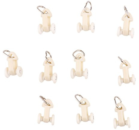 10 guide scorrevoli per tende, ganci da soffitto, 1#-25 mm