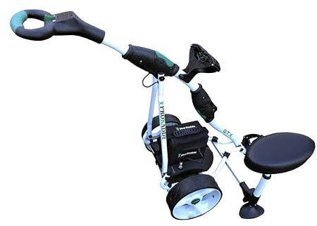 Pro Kaddy Carro de Golf eléctrico Modelo D3GTX Blanco con Asiento removible, USB y batería 33amp