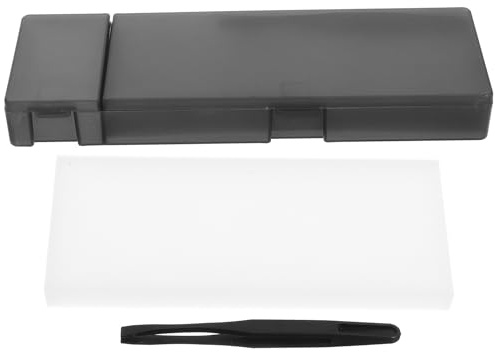 Healvian Wasseraufkleberbox Praktische Plastikbox mit Deckel für Modellbau und Selbstgemacht Wasserschiebebilder Anwendung im Hobbybereich Inklusive Zubehör