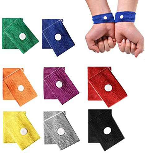 pengxiaomei 16PCS Travel Sickness Bands, Motion Travel Sickness Bands Adults Children with Acupressure Anti Nausea For Sea Car Flying Pregnancy