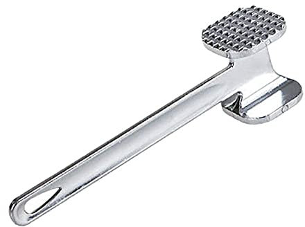 Kylewo 1Stk Küche Fleischhammer Edelstahl Fleisch Hammer Fleischklopfer Steak Fleisch Hammer Doppelseitig Metallfleischklopfer Pounder Mallet