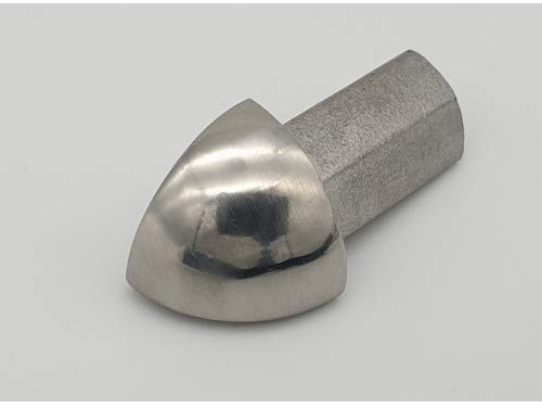 Außenecke Rundprofil 10 mm glänzend für Edelstahlschienen Rotthues Fliesenschiene Viertelkreisprofil