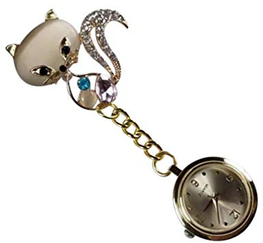 iplusmile Taschenuhr Fuchs Elegante Taschenuhr Hängende Medizinische für Arzt (Golden)