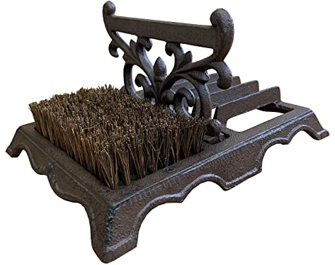 Selections Victorian Style Cast Iron Ornate Boot Shoe Scraper And Brush
