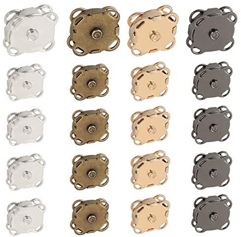 SLFYEE 20 Stücke Magnetknöpfe Nähen Magnetverschlüsse Schmuck Bekleidungszubehör Magnetische Knopf für Handarbeiten Basteln Kleidung Nähen Taschen