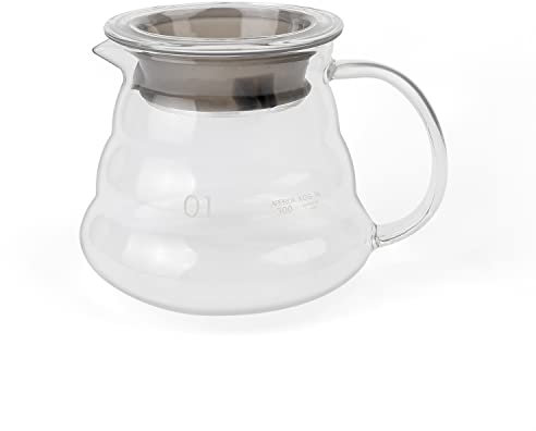 KINHARD Pequeña cafetera de cristal de 360 ml. Tetera de cristal, olla de goteo de café hecha a mano