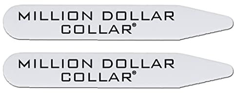 Kunststoff-Kragenstäbchen, weiß | Hemdkragen-Einsätze, abnehmbare Hemd-Stäbe für Herren, Weiss/opulenter Garten, 2.00