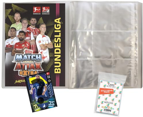 Bundle mit Match Attax EXTRA 2022/23-1 Leere Sammelmappe + Exklusive Collect-it Hüllen
