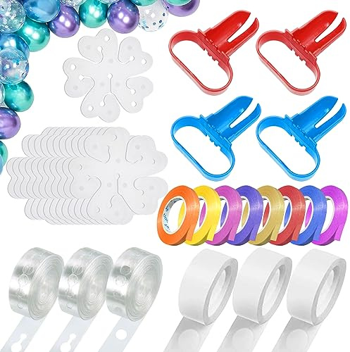 cersaty 30 Stk Ballon Clips set, Pflaumenförmige Blumenclips Ballon