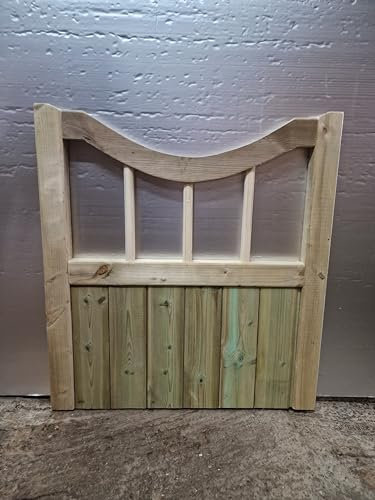 Wooden Garden Gate Pedestrian Gate Wooden Pressure Treated 4ft 120cm,(120cm High x 75cm Wide x 5cm Deep)