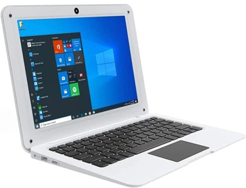 Portátil de 10,1 pulgadas, Windows 10, Mini Netbook con 6GB de RAM, 64GB SSD, ordenador ultradelgado con Wi-Fi incorporado, Bluetooth, Mini PC,White-6GB+64GB