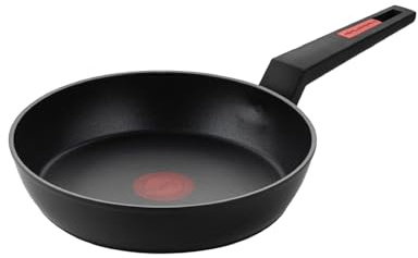 Florina Aluminium Bratpfanne Thermosensor 28 cm I Bratpfanne aus geschmiedetem Aluminium I Thermokontrollanzeige I Antihaftbeschichtung I Soft-Touch-Griff I Geeignet für alle Herdarten