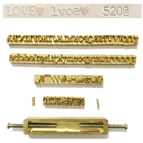 MTTXY Molde de Estampado Cobre Latón, Cobre Latón Estampado Letras Flexibles Números Alfabetos Símbolos Caracteres Moldes Moldes de Grabado (Tipo Espiral)