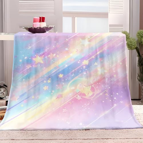 Kuscheldecke Flauschige 220x240 cm Mehrere Sterne Überwurf Decke Weich Warm Wohndecke Fleecedecke, Falten beständig/Anti-verfärben als Sofadecke Bettüberwurf