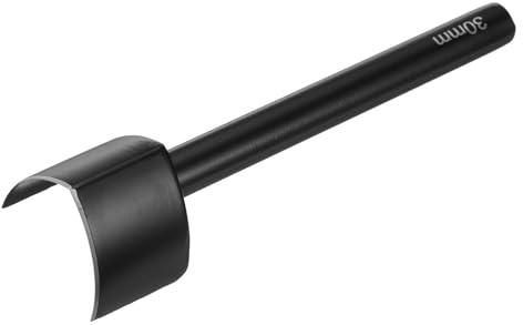 QUARKZMAN 1 Stück Leder Stanzer Locheisen V-Form Schwarz 30mm | Kohlenstoffstahl Riemenendeisen für Gürtel Brieftasche Uhrenarmband DIY Lederhandwerk Werkzeug
