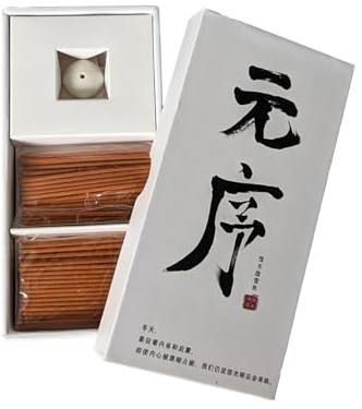 Japanska handgjorda rökelsepinnar, tillverkade av 100 % naturliga ingredienser: Vinter, 120 st + keramisk pinnhållare. En fantastisk gåva