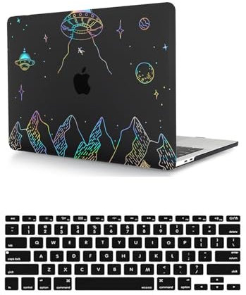 HLAAJJX Hülle Case Kompatibel mit Neues MacBook Air 13,6 Zoll A2681 A3113 M2 M3 2024 2022 mit Liquid Retina Display Touch ID, Plastik Hartschale Schutzhülle + Tastaturschutz,Weltkarte