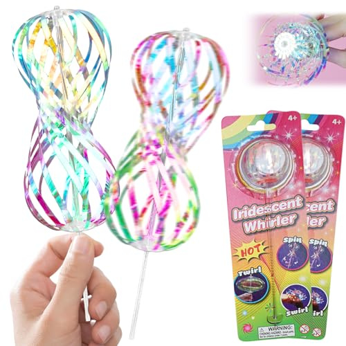 VEQENIFY 2 Stück Rainbow Twirler & Spinner Magic Regenbogen-Twirler & Wirbel für Partys, Festivals und Kinder & Erwachsene Coole Tanzrequisite