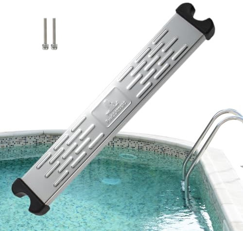 Versatile Pool Ladder Steps Replacement, Treaded Anti-Slip Pool Ladder Rungs, Heavy-Duty Spa Stair Accessories for Hot Tub, Home, School, Gym, 50x8.5x3 cm, Stainless Steel