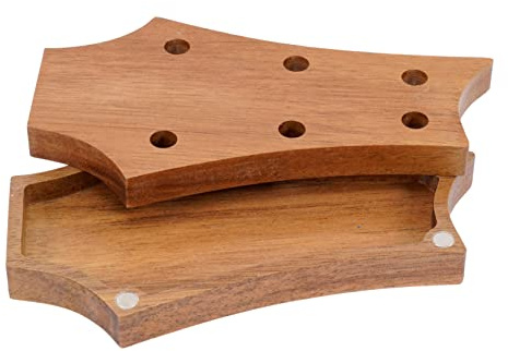GOOHOCHY Gitarren Box Design Für Sichere Aufbewahrung Von Gitarren-Picks Natürlicher Holztextur Organisiert Und Leicht Zu Transportieren