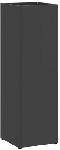 vidaXL Soporte para Paraguas de Lluvia Negro 15,5 x 15,5 x 49 cm Acero | Aspecto limpio y simple que encaja en casas modernas, Tiene compartimentos para guardar paraguas y más fácil,
