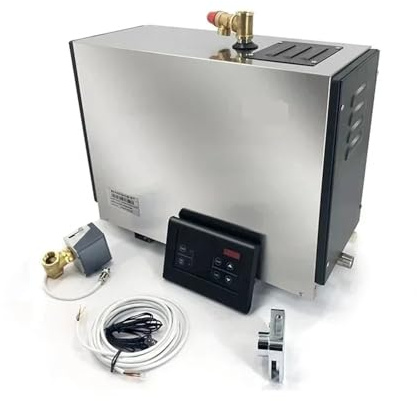 JHXHFJXZ 6KW Bad Sauna Maschine Dampfer Spa Generator for Dusche In Hause Dampfbad Dusche Mit LED Wasserdicht Controller Mit Wassermangel- und Überhitzungsschutz