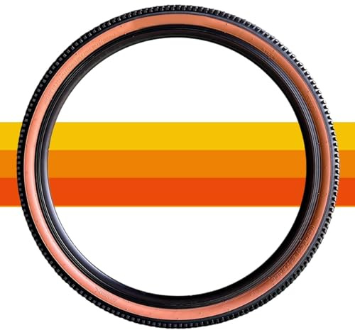 29x2.125 Neumático de 29 pulgadas para Bicicleta con Cámara, No Plegable MTB Grava Nieve para Rueda Delantera o Trasera con Diseño Anti-Pinchazos Lado Marrón