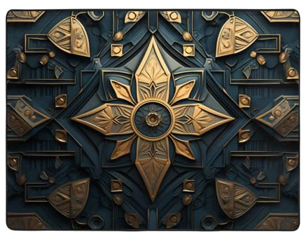 YTUOPWE Alfombra antideslizante de 63 x 48 pulgadas, elegante corona de metal, buena absorción de agua, adecuada para cocina, baño y sala de estar