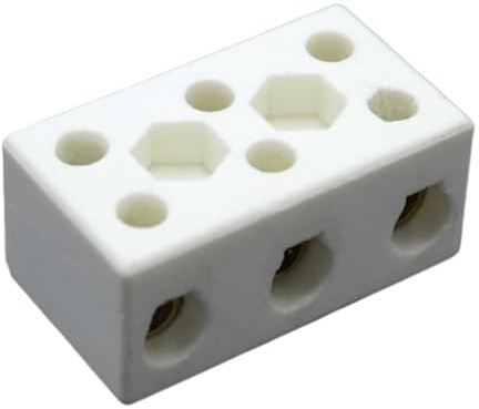 Morsettiera in ceramica 5 pezzi 3 terminali in ceramica 32A-3P blocchi ad alta temperatura e frequenza 450V naso in rame in lega di zinco