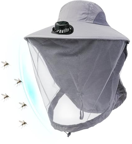 Sombrero con Ventilador | Protección Solar con Malla y portátil,Gorra Refrescante para Mujer, Senderismo y | para Deportes Acuáticos, Playa, Piscina, Viajes, Camping y Trabajo