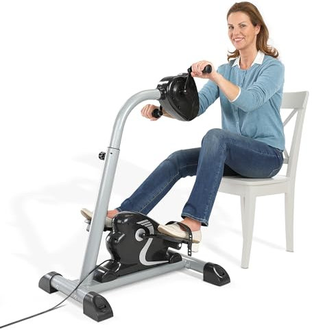 maxVitalis Bewegungstrainer 2in1 Armtrainer und Beintrainer mit Motorunterstützung Pedaltrainer für Senioren Fitnessgerät für passives und gelenkschonendes Training der Arme und Beine