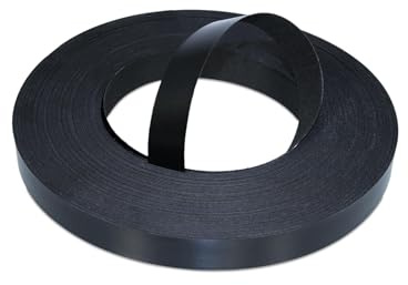 WoodPress® 22mm Mattschwarz Melamin-Kantenumleimer zum Aufbügeln 50m | 50-m-Profirolle mit Schmelzkleber, flexible Bügelkante für Möbelbau sowie Schrank-, Regal- und Plattenkanten
