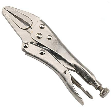 SUPERTOOL Self Lock Pliers 7 Mole Grips Adjustable Long Nose Welding Self Hrip Pliers for Riveting Welding Grinding and Other Machining