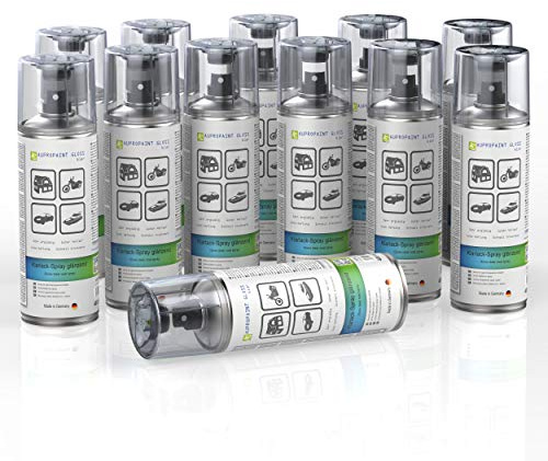 AUPROTEC Lackspray AUPROPAINT GLOSS Klarlack glänzend Sprühlack Glanzlack Auto Lack Spray 12x 400ml
