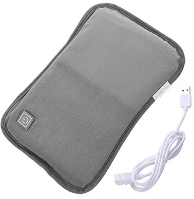 MILISTEN Grauer USB- Heißwassersack Plüsch- Warmwasserbeutel Wärmer Winter Hand Fußwärmer Flauschig Aufladen Hand Zurück Bauch Warmer Beutel für Das Home Office