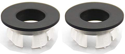 NSODOO Garniture de lavabo pour lavabo Couvercle de trop-Plein Insert en Laiton dans Le Trou Bouchons Ronds Noir huilé 2 PCS