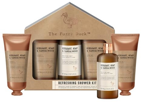 Baylis & Harding Bergamot, Hemp & Sandalwood Refreshing Shower Kit Gift Set (Pack of 1) - Vegan Friendly