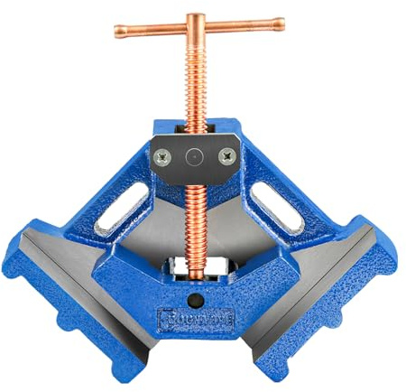 COGNATIVE W045C Ductile Iron Welding Machine Angle Clamp, Heavy Duty Right Angle 90 Degrees Welding Clamps for Woodworking Corner Miter Clamp