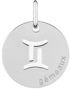Pendentif mixte - Argent 925 - Signe Astrologique - Gémeaux