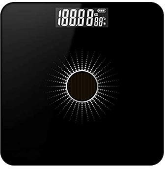 Pèse-personne domestique, précis, intelligent, haute précision, pour filles, perte de poids, petite balance électronique, batterie durable, balance numérique à LED solaire
