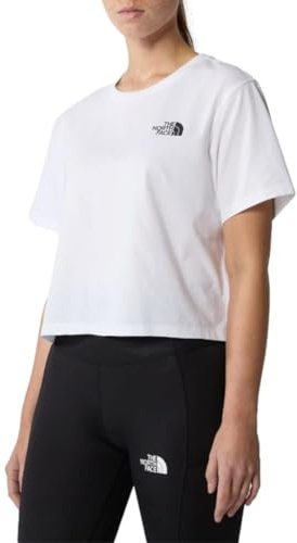 The North Face Simple Dome Cropped Slim T-tröja för kvinnor Tnf White M