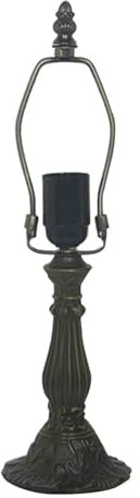 BOTOWI Antiker Bronze-Tischlampensockel mit E26 / E27X1-Lampenfassung für 8-Zoll-Lampenschirm aus Tiffany-Stil Buntglas-Lampenschirm Masthöhe 15-Zoll-Retro-Legierungs-Lampenfassung Ersatz