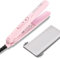 Melydo Mini Piastra per Capelli da Viaggio Portatile per Capelli Corti, Piastra Riscaldante in Ceramica, Voltaggio Universale, 210°C, Rose